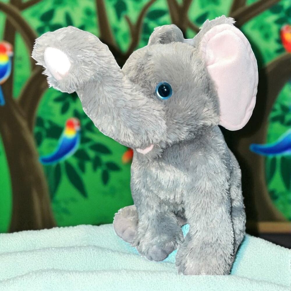 Ty Classic Quake Elephant Plush Grey Pink Ears Stuffed Animal Baby 11" Nursery